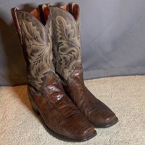 Dan Post Ostrich Leg cowboy boots